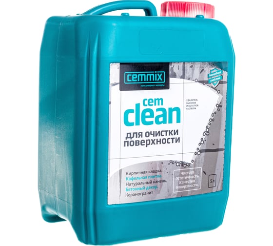 Концентрированный очиститель от высолов и остатков раствора CEMMIX Clean 5 л 16845294
