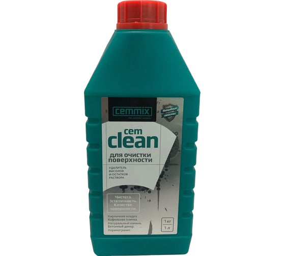 Концентрированный очиститель от высолов и остатков раствора CEMMIX Clean 1 л 558405