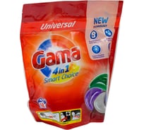 Капсулы универсальные для стирки белья Gama 4 in 1 Smart Choice 18 капсул в упаковке 50002252