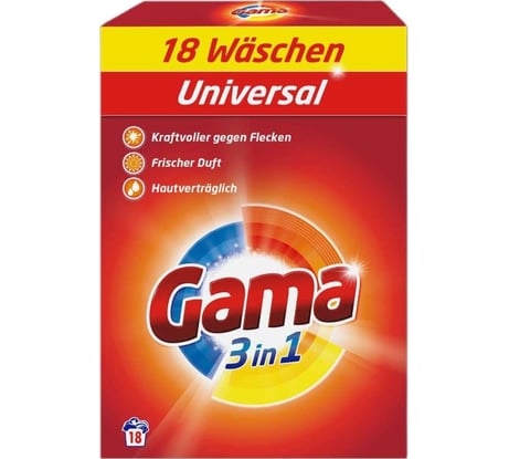 Порошок стиральный универсальный Gama Regular 1.17 кг 50000903