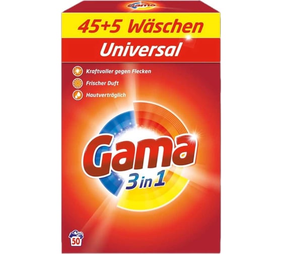 Порошок стиральный универсальный Gama Regular 3.25 кг 50000901 1