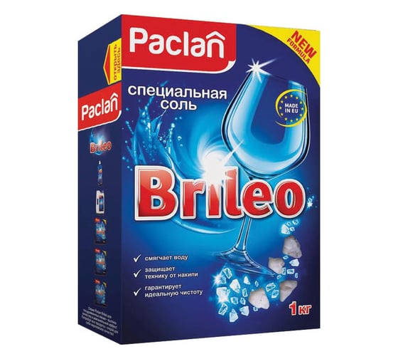 Соль от накипи в посудомоечных машинах Paclan Brileo 1 кг 42087950 606320 1