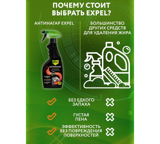 Щелочное моющее средство Expel ивитек интенсивный очиститель нагара, 500 мл (10) TS0008,W