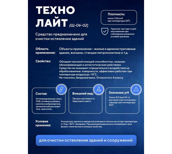 Средство для очистки стекол и зеркал ООО АСАНА ТМ "Технолайт" 5 л Щ-06-02