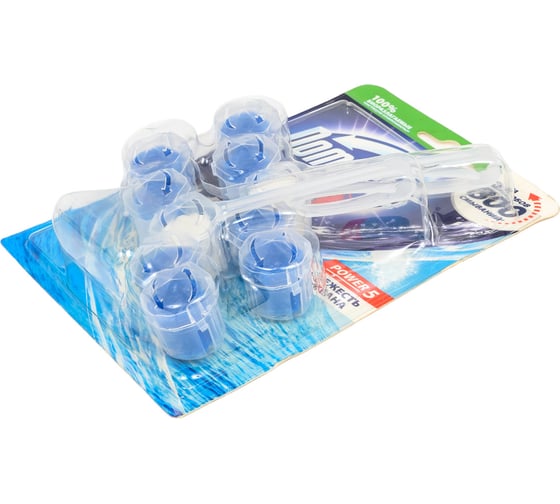 Блок для очищения унитаза DOMESTOS POWER 5 ДУО свежесть океана 110 г 68702404