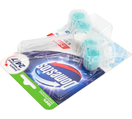 Блок для очищения унитаза DOMESTOS POWER 5 с хлором, кристальная чистота, 55 г 68702408