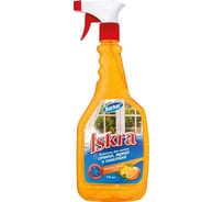 Средство для мытья стекол Бархат ИСКРА 750 мл, с курком, с изопропиловым спиртом Б536