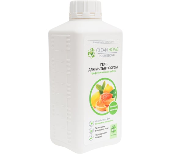 Гель для мытья посуды CLEAN HOME Лимонный мармелад запасной блок 1 литр 616 1