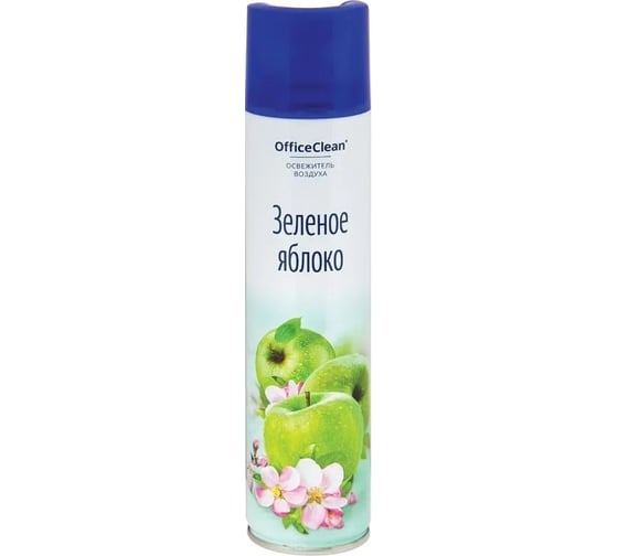 Освежитель воздуха аэрозольный OfficeClean Зеленое яблоко 300мл 258830