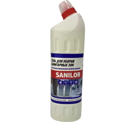 Гель для сантехники с гипохлоритом натрия ACG SANILOR 1 л, 1 шт. 1025998