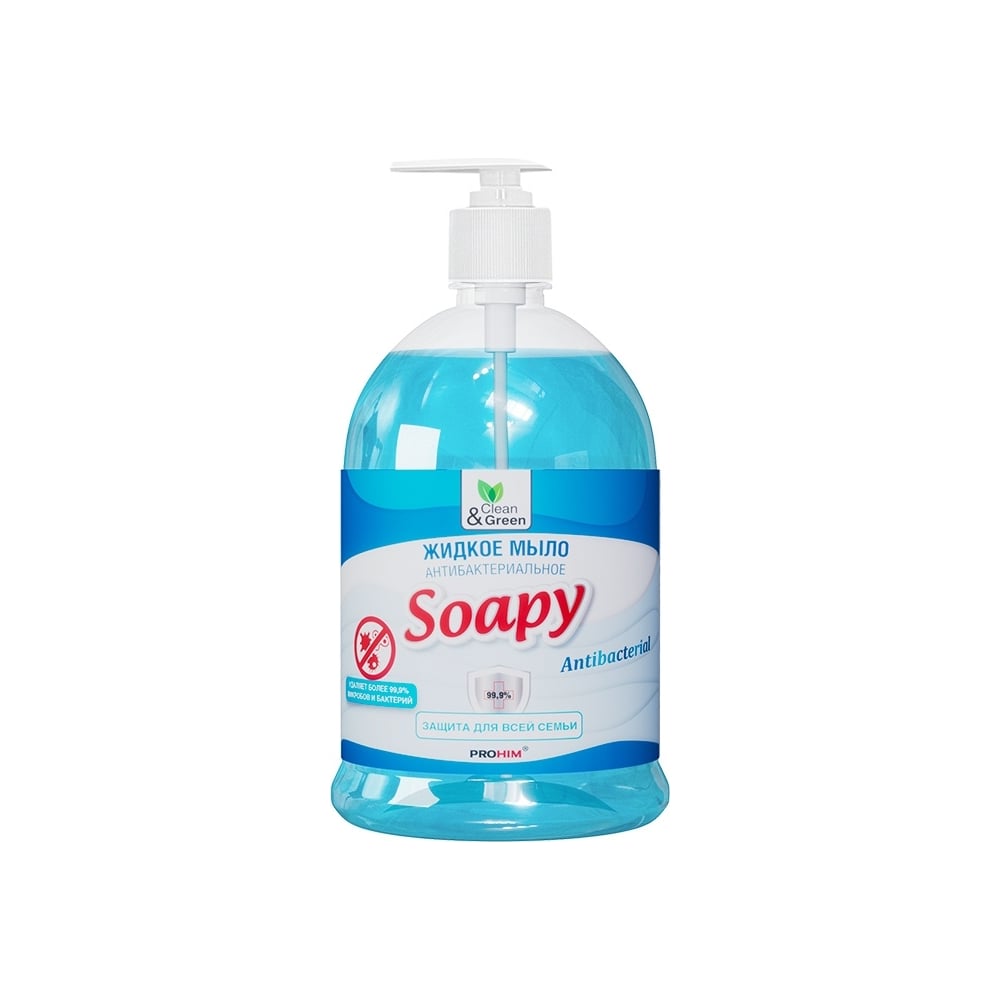Жидкое мыло Прохим "Soapy" антибактериальное, с дозатором, 1000 мл ...