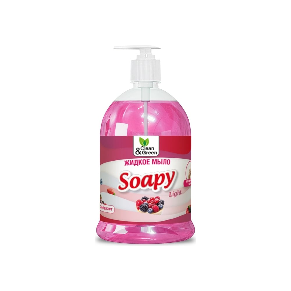 Жидкое мыло Прохим "Soapy" Light Ягодный десерт, с дозатором, 1000 мл ...