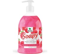 Прохим Крем-мыло жидкое с перламутром "Soapy" малина со сливками, увлажняющее, с дозатором, 500 мл CG8299