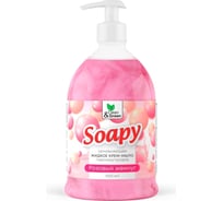 Прохим Крем-мыло жидкое с перламутром "Soapy" розовый жемчуг, увлажняющее, с дозатором, 1000 мл CG8310