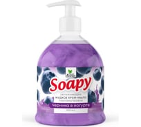 Прохим Крем-мыло жидкое с перламутром "Soapy" черника в йогурте, увлажняющее, с дозатором, 500 мл CG8301