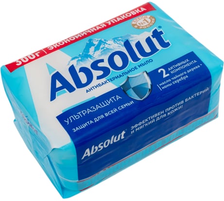 Мыло твердое ABSOLUT ABS, ультразащита, 4 по 75 гр 6066