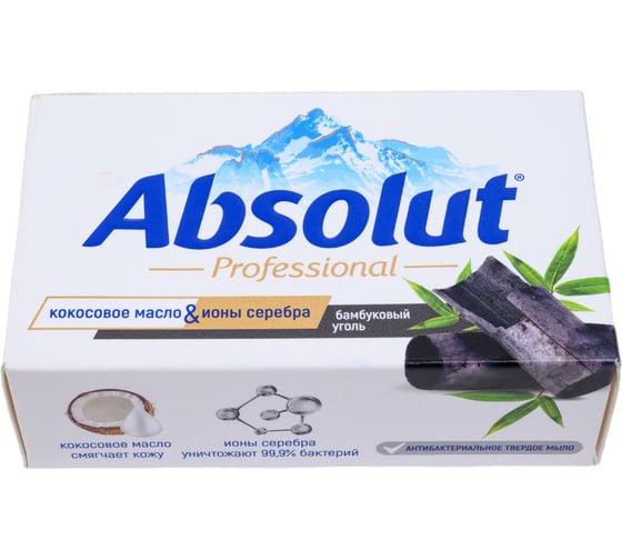 Мыло твердое ABSOLUT Professional, бамбуковый уголь, 90 гр в пачке 6246