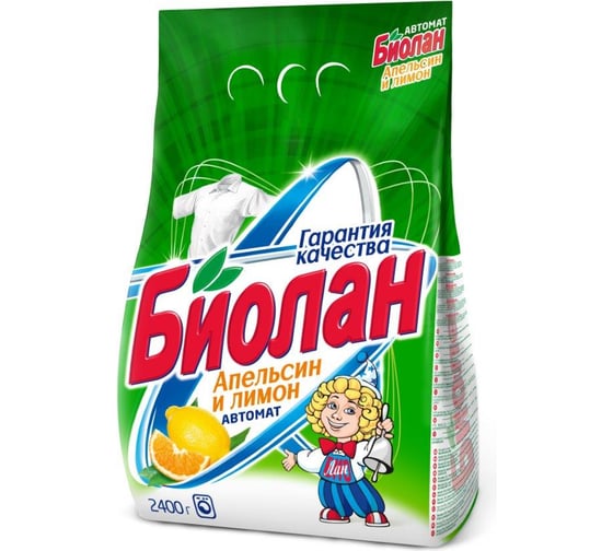 Стиральный порошок БИОЛАН Апельсин и лимон Автомат 2.4 кг 13719 1