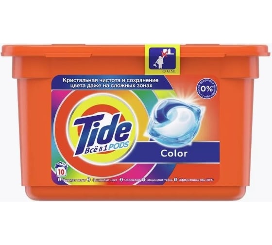 Капсулы для стирки белья Tide Color 10х16.8 г 0001230279 1