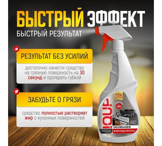 Антижир для плит духовок грилей IQUP Degreaser 5 л канистра ПНД. 802699