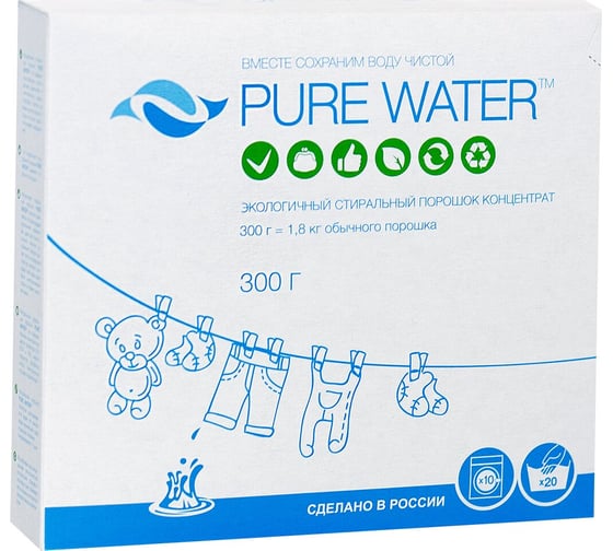Стиральный порошок PURE WATER 0.3 кг 403049