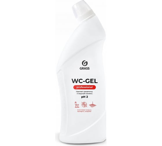 Средство чистящее для ванной и туалета Grass WC-gel Professional 750 мл, жидкость от ржавчины 125535