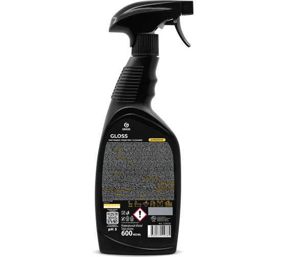 Моющее чистящее средство для ванной и туалета сантехники GRASS Gloss Professional универсальное 600 мл 125533