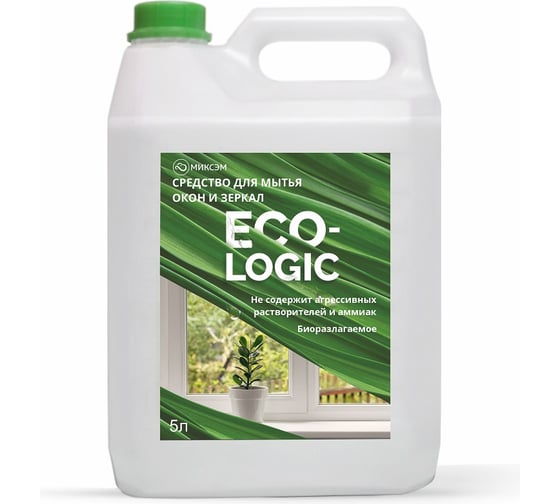 Средство для мытья окон и зеркал Миксэм Eco-Logic, 5 л 00000004399 1