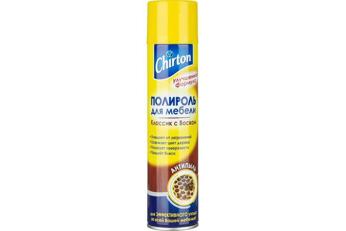 Полироль для мебели Chirton Антипыль 300 мл, аэрозоль 70995 - выгодная ...