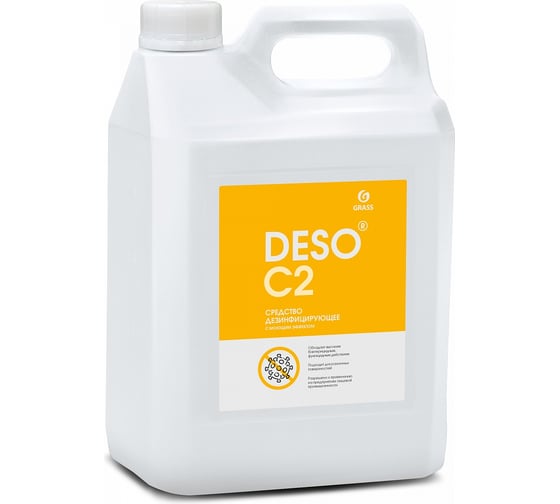 Дезинфицирующее средство с моющим эффектом на основе ЧАС Grass DESO C2 125585 1