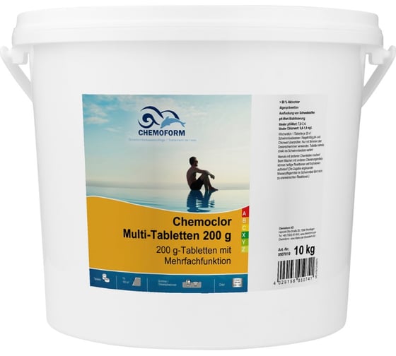 Мульти-таблетки CHEMOFORM медленно растворимые по 200 г, 10 кг 507010