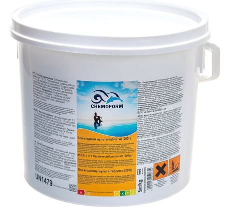 Мульти-таблетки CHEMOFORM медленно растворимые по 200 г, 5 кг 507005