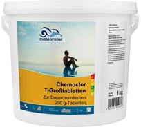Таблетки CHEMOFORM Кемохлор Т медленно растворимые по 200 г, 5 кг 505005