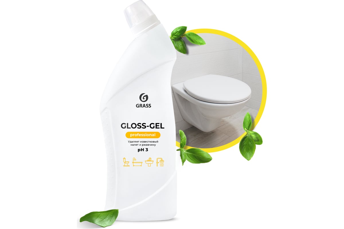 Чистящее средство для любых поверхностей Грасс Gloss Gel Professional 750  мл 125568 - выгодная цена, отзывы, характеристики, 2 видео, фото - купить в  Москве и РФ