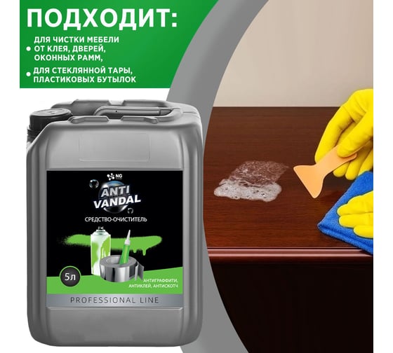 Антивандальное средство для удаления клея, краски, маркера, скотча, жвачки NOVELHIM NG Antivandal 44300005
