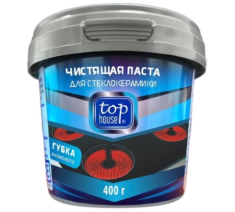Чистящая паста для стеклокерамики TOP HOUSE 400 г 180636