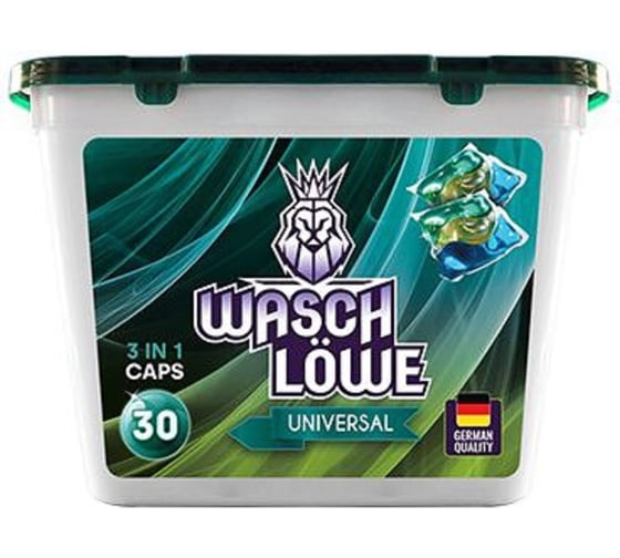 Капсулы для стирки универсал Wasch Löwe 30 шт. x 15 гр TC-UNV3015