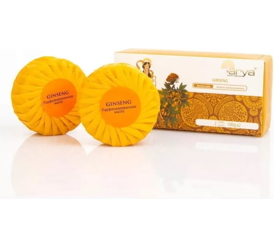 Мыло Arya home 100 гр*2 шт Ginseng Оранжевый 8680943223241
