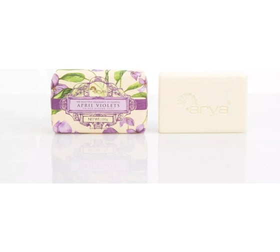 Мыло Arya home с Ароматом 100 гр April Violets Белый 8680943222961