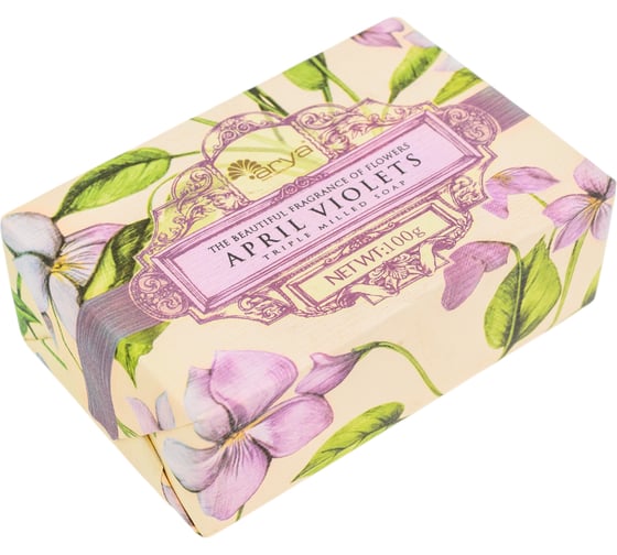 Мыло Arya home с Ароматом 100 гр April Violets Белый 8680943222961 1