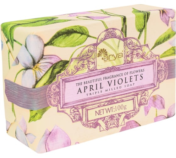 Мыло Arya home с Ароматом 100 гр April Violets Белый 8680943222961