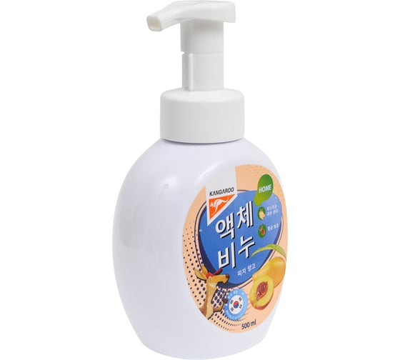Жидкое мыло KANGAROO Home с ароматом персика и манго (пенка), 500 мл 770016 1849071 1
