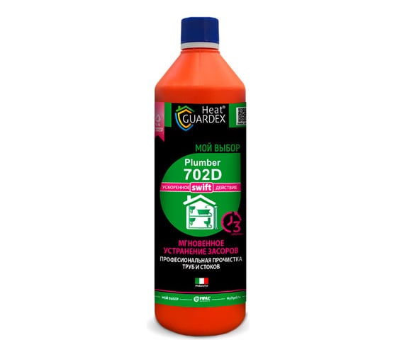Реагент для устранения засоров в трубах и стоках HeatGuardex Plumber 702 D 30347020011