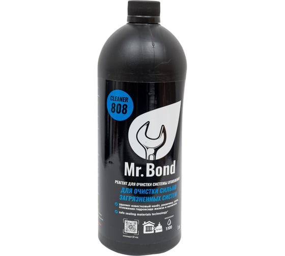 Реагент для очистки сильно загрязненных систем отопления на воде Mr.Bond Cleaner 808R MB3031808001