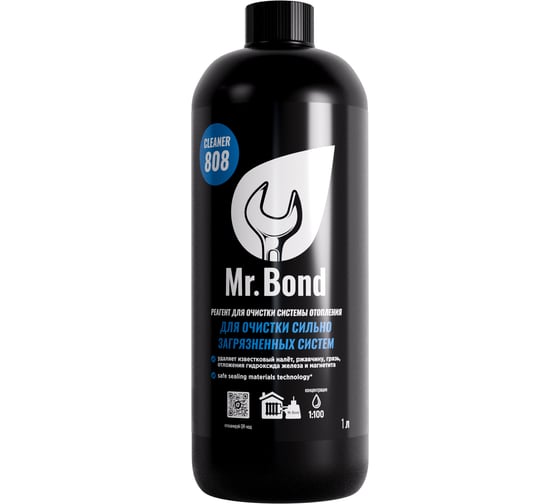 Реагент для очистки сильно загрязненных систем отопления на воде Mr.Bond Cleaner 808R MB3031808001