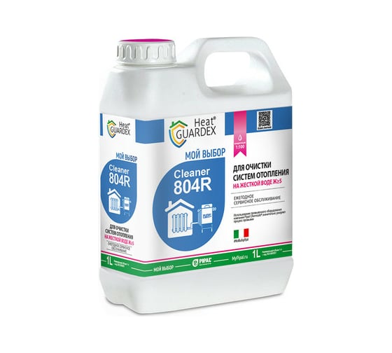 Реагент для очистки систем отопления на воде с жесткостью HeatGuardex Cleaner 804 R 303180400 3031804001 1