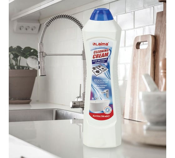 Универсальное чистящее средство LAIMA крем, 780 мл, PROFESSIONAL White fresh 608661
