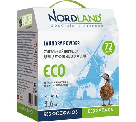 Стиральный порошок NORDLAND ECO 3600 г 180759