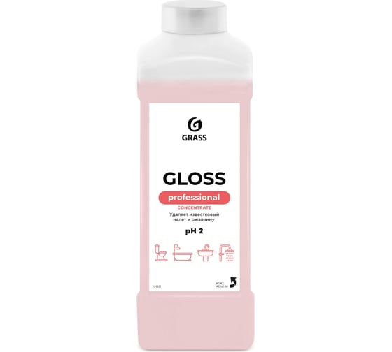 Концентрированное чистящее средство для ванной комнаты Grass Gloss 1л 125322