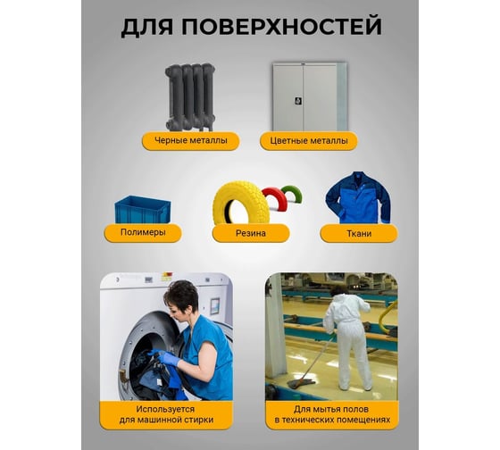 Моющее средство для очистки и обезжиривания поверхностей из чёрного металла GREDORS CM, 20 кг 103145